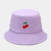 Panama Bucket Hat Fruit Strawberry Embroidered Fishing Cap Men Women Travel Beach Sun Hats