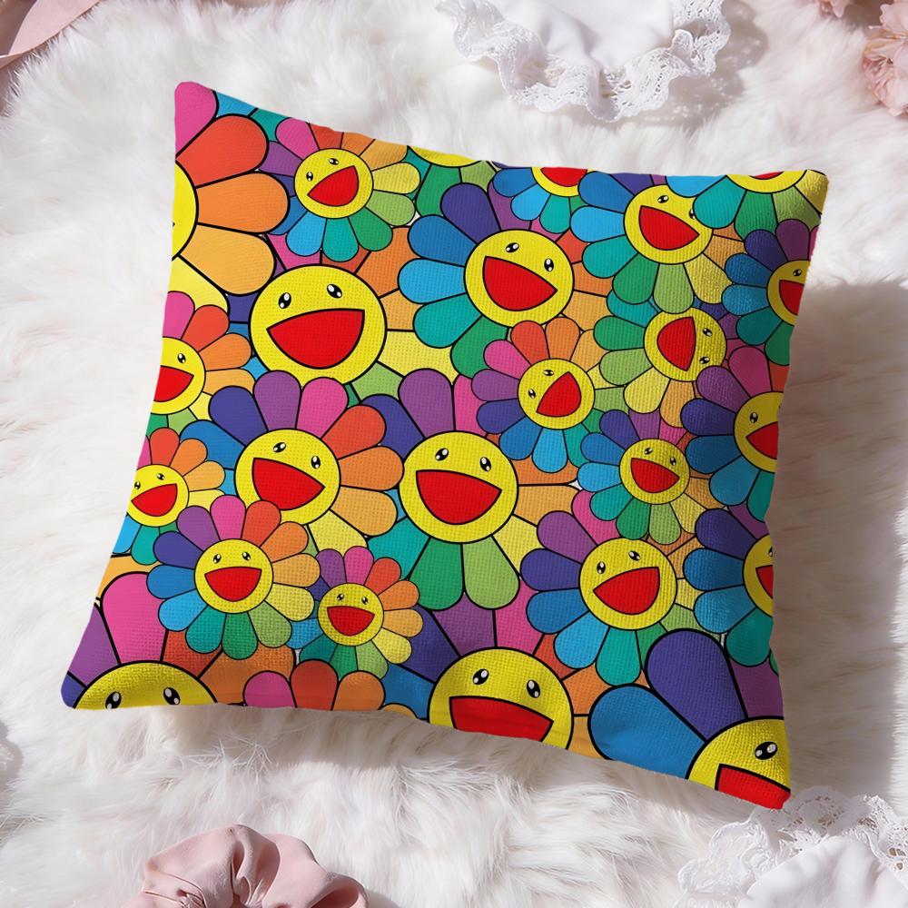 Band t-Takashi Murakami Cushion Cover Premium Comfort Reversible Pillow Cove -Two In One Design for Any Room & Car Interior