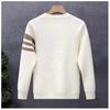 Spring 2024 Men's Sweater Patchwork Assorted Colors Skin-Friendly Fabric Fashion Versatile Top Casual Long-Sleeved Bottoming Shirt