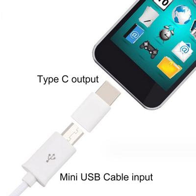 Universal Adapter Mini USB Female To Type-C Male Converter for Tablet Smartphones Support Charging Data Transmission
