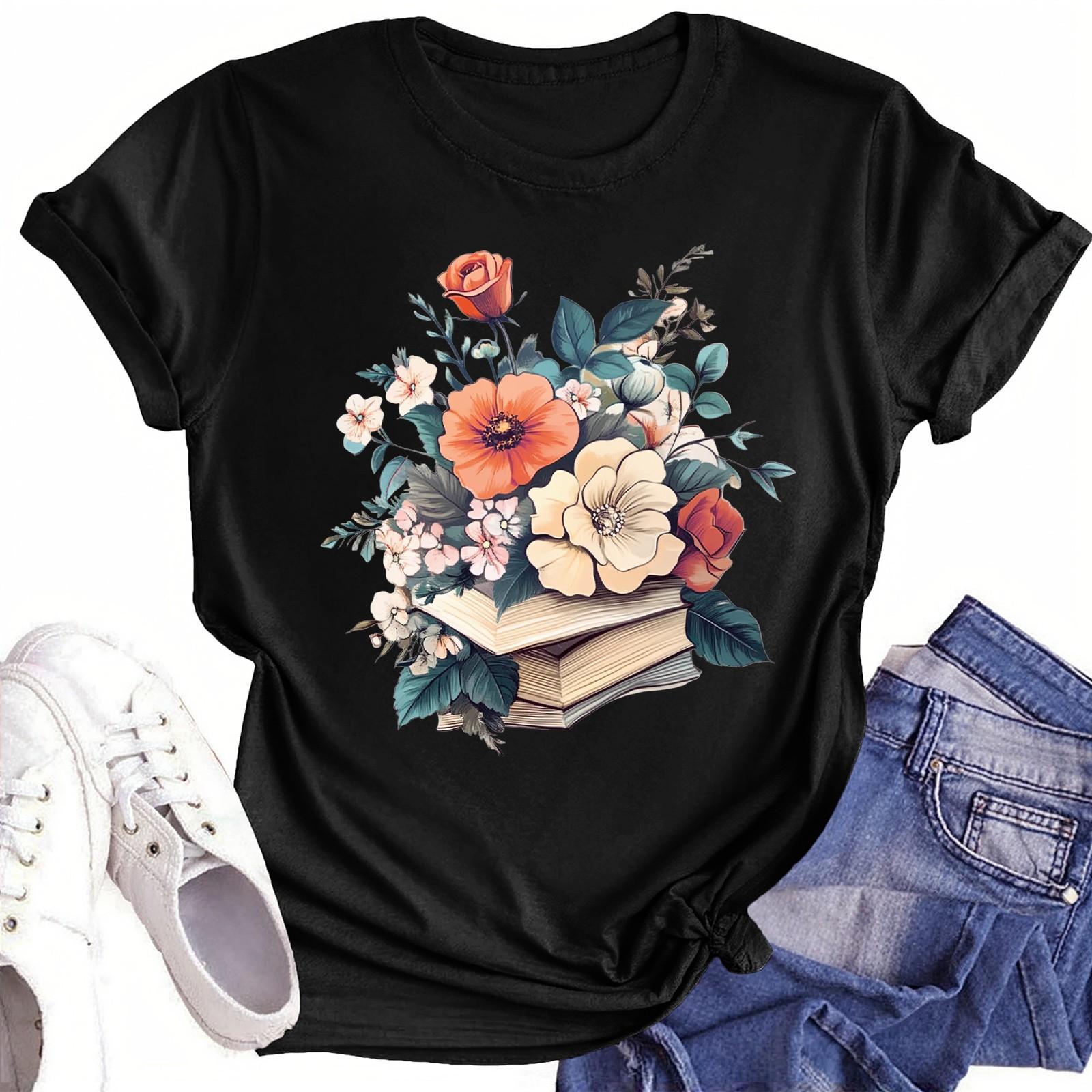 

Футболки с короткими рукавами для женщин, модные топы, легкие и мягкие повседневные летние наряды, одежда XXL чёрный