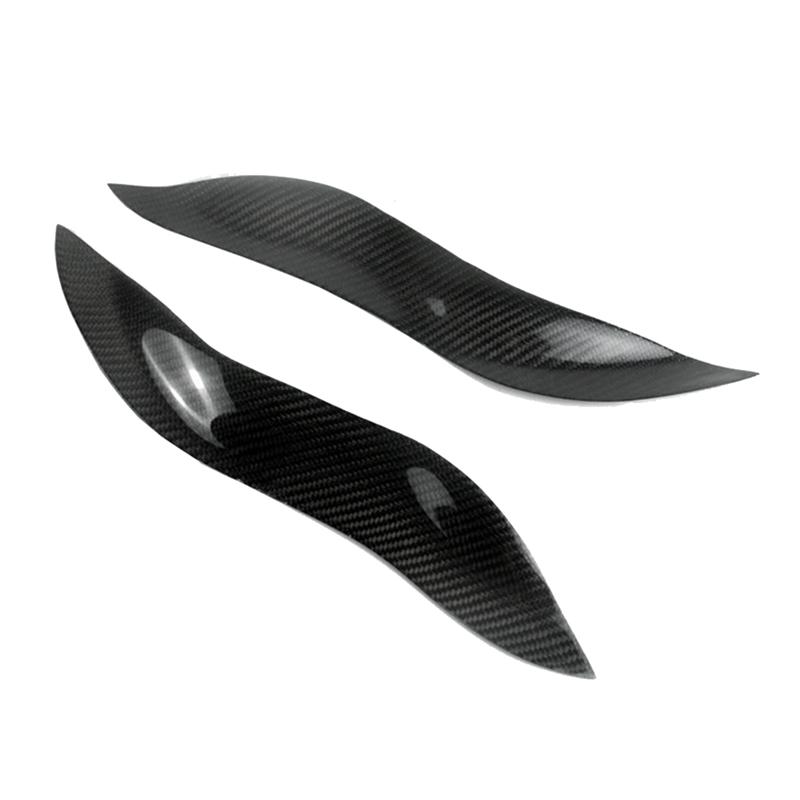 Car Headlights Eyebrow Eyelid Trim Cover Sticker Car Styling Accessories For Smart 2003 Accessories Carbon Fiber