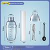 Set Shaker per Cocktail e Tè con Frusta e Bastoncino Tritaghiaccio