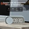 Wireless Mirror Alarm Clock Speaker with Bluetooth-compatible 5.0, FM, TF Card Support - Multi-functional Home Entertainment Speaker