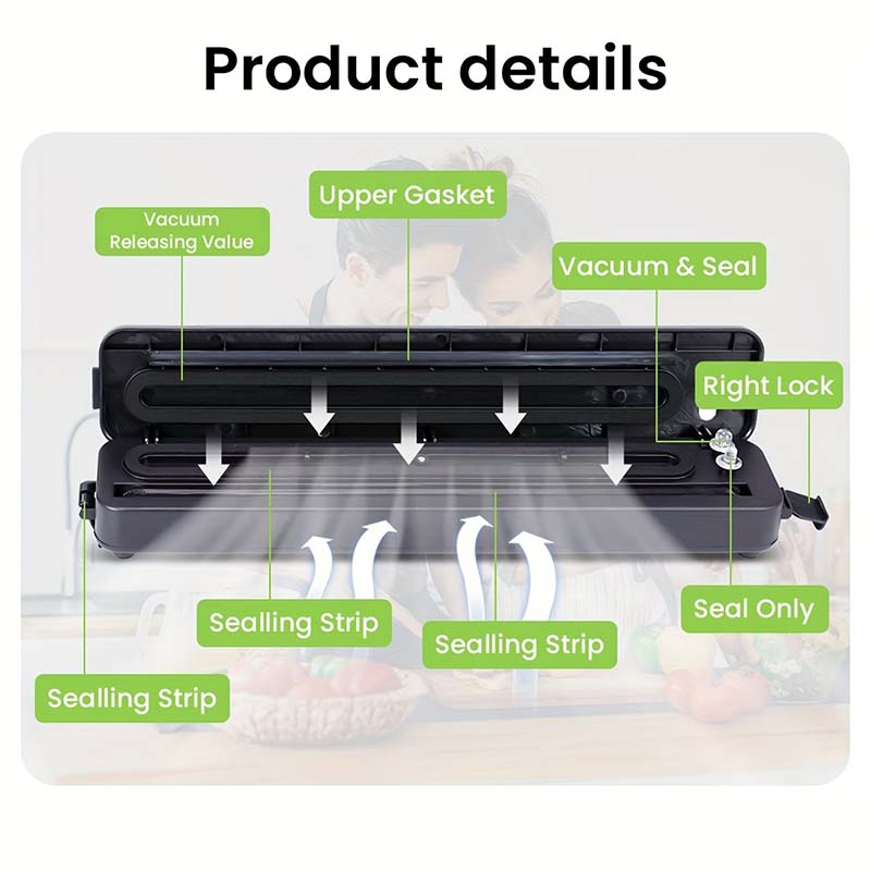 Vacuum Sealer Machine EU Plug Free Gift 10pcs Saver Bags Kitchen Vacuum Packer Machine Small Sealing Machine Food Vacuum Sealer