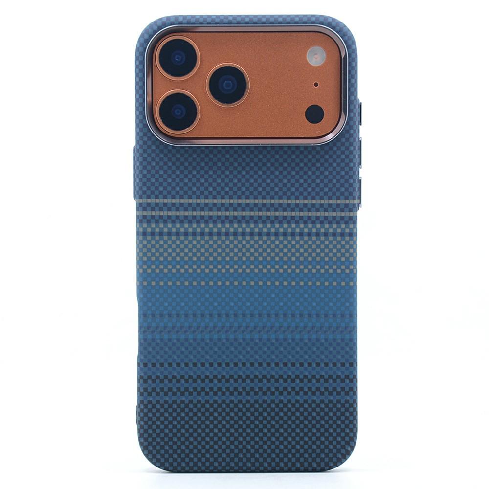 For iPhone 17 Pro Magnetic Case Carbon Fiber Texture Water Transfer PC Phone Cover