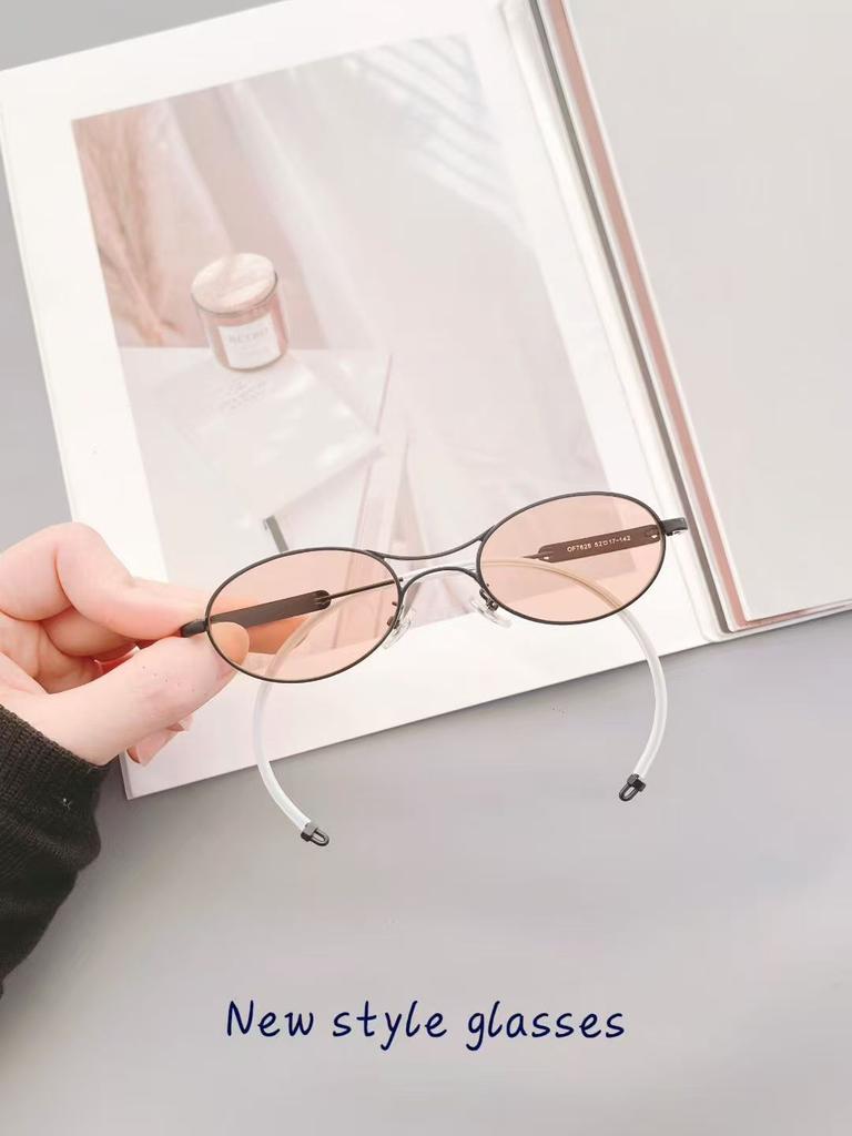 Fashion Stylish Ladies Sunglasses Titanium Material Oval Shape Men Sun Glass Korean Fashion Outdoor Sun Glasses