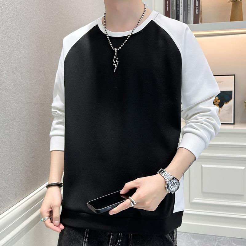 

Мужские толстовки с круглым вырезом, мужские свободные рубашки для студентов на весну и осень, тенденции мужской моды, цветные куртки с длинными рукавами, мужские 5XL