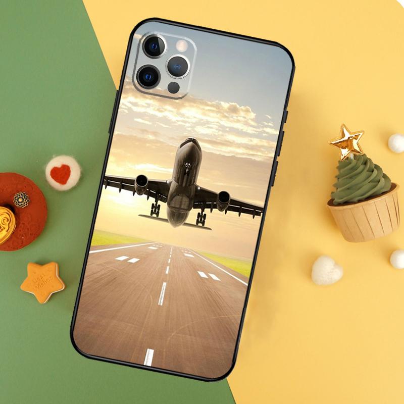 Airplane Plane Aircraft Phone Case For iPhone 17 17Air 16 15 14 13 11 12 Pro Max 12 13 Mini 16E Shockproof Cover
