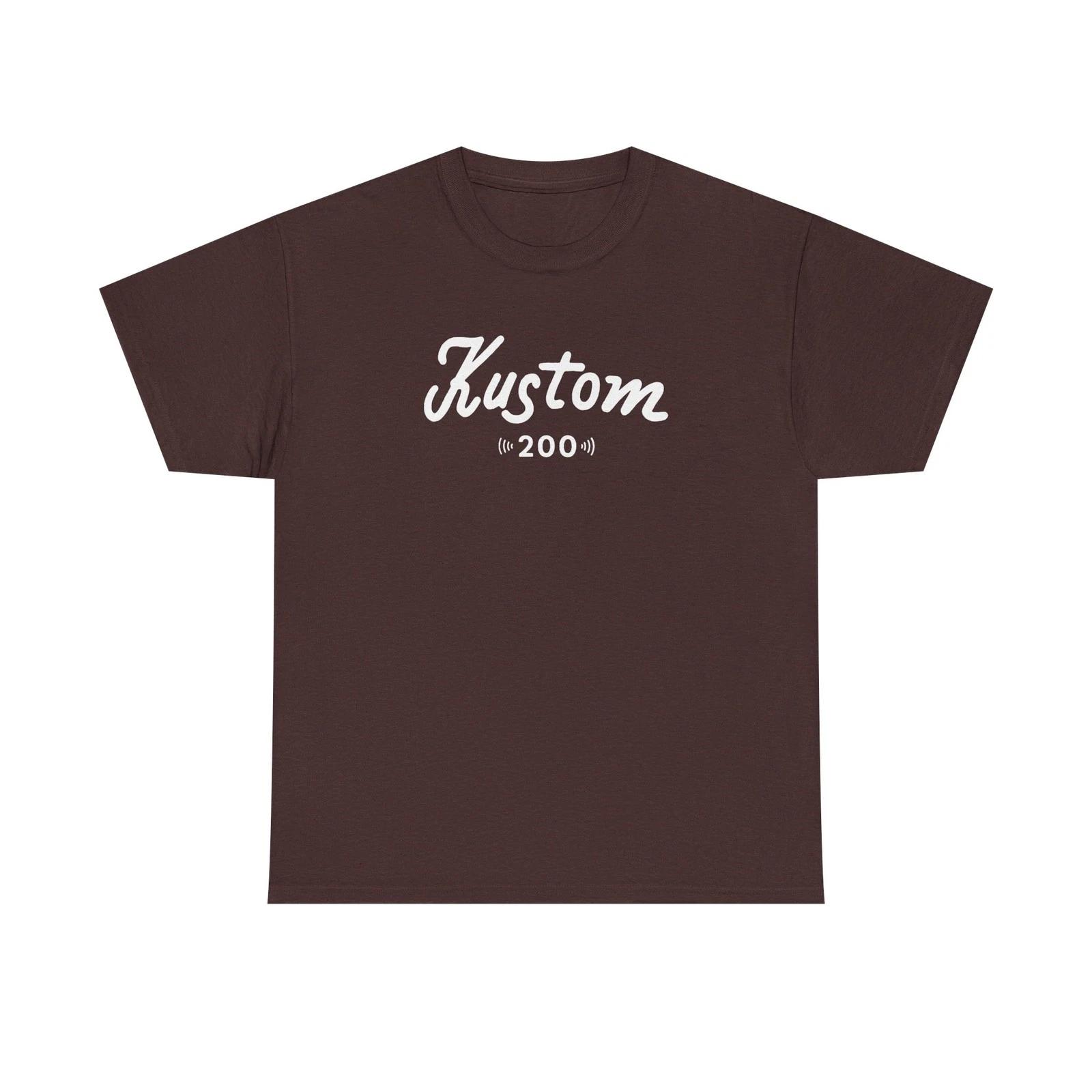 Kustom Guitar Bass Amp Badge Logo T-Shirt - Vintage Retro Musician Gift CCR Tee S