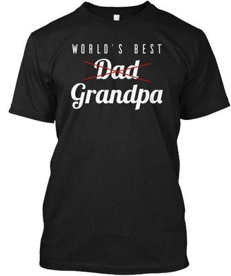 Worlds Best Granpa Grandfather Dad Grandpa TTshirt Made In the USA Size S To 5XL