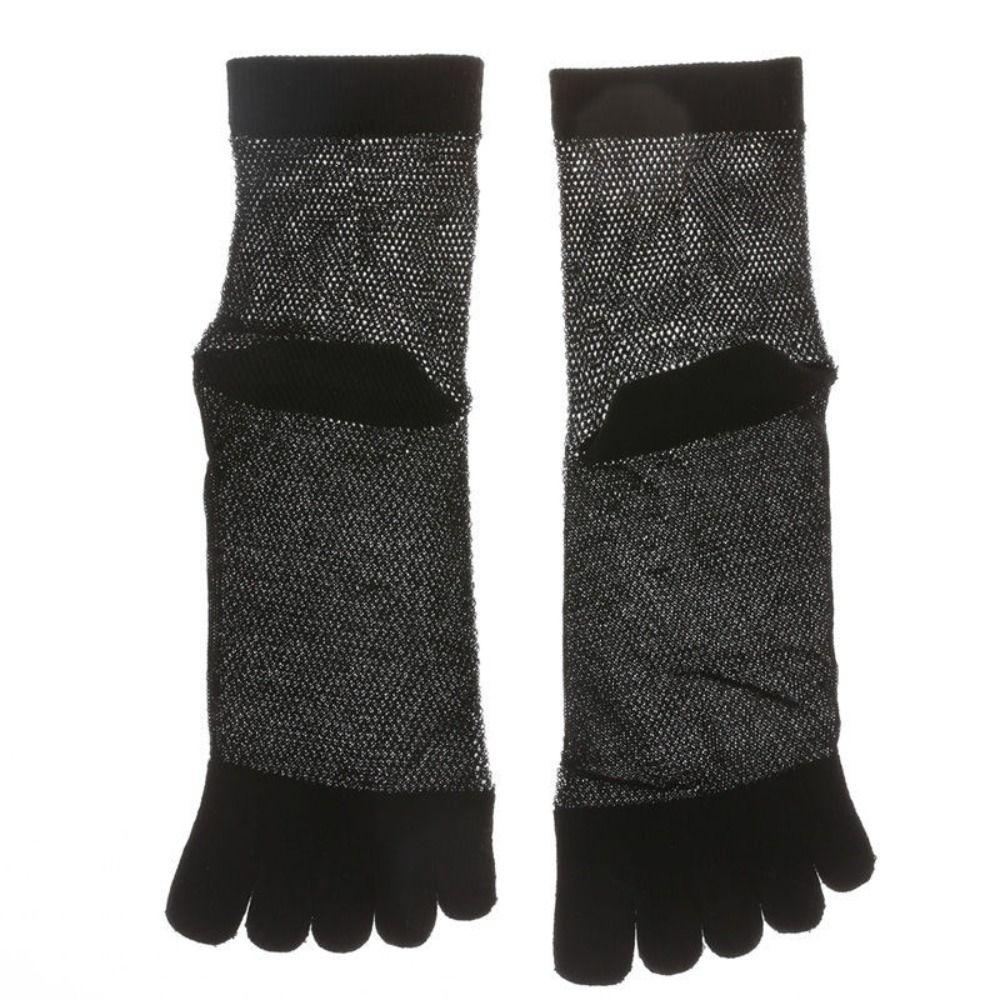 

Фитнес Эластичные Дышащие Носки Сетчатые для Тренажерного Зала Мужские Носки Противоскользящие Носки Носки с Пятью Пальцами Хлопковые Носки чёрный