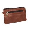 Vintage Genuine Leather Multi-Card Coin and Key Purse with Zipper
