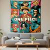 One Piece anime characters collage design Patterned tapestry for bedroom and living room home decor sofas.