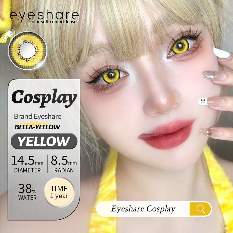 Eyeshare 2 stücke Geist Gelb Auge Farbige Kontaktlinsen Vampire Für Halloween Jährliche Cosplay Kontaktlinsen