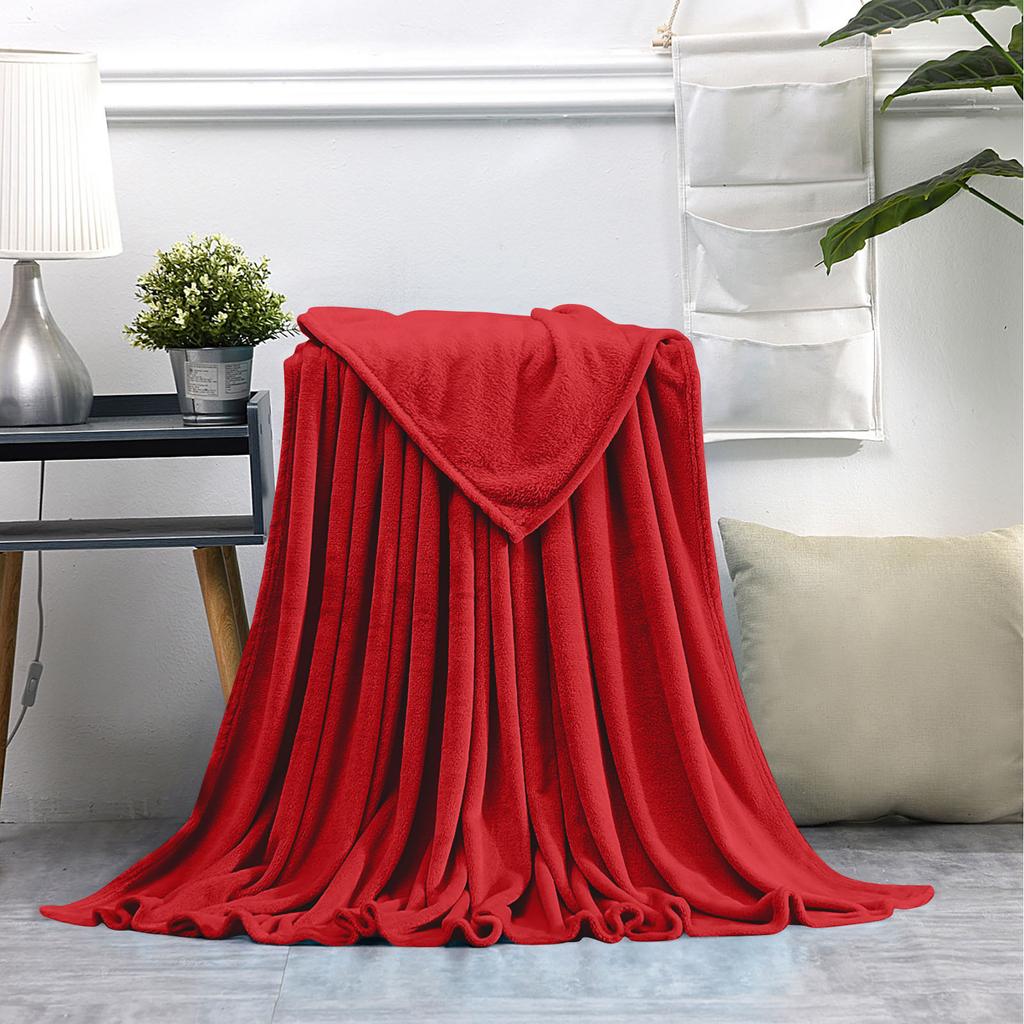 Faux Blanket, Super Soft Warm Solid Warm Micro Plush Fleece Blanket Throw Rug Sofa Bedding, Cozy &  Blanket