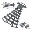 City Trains Diy Building Blocks Straight Curved Rail Bricks Parts Bridge Tunnel Model Soft Flexible Cross Tracks Railway Moc Toy