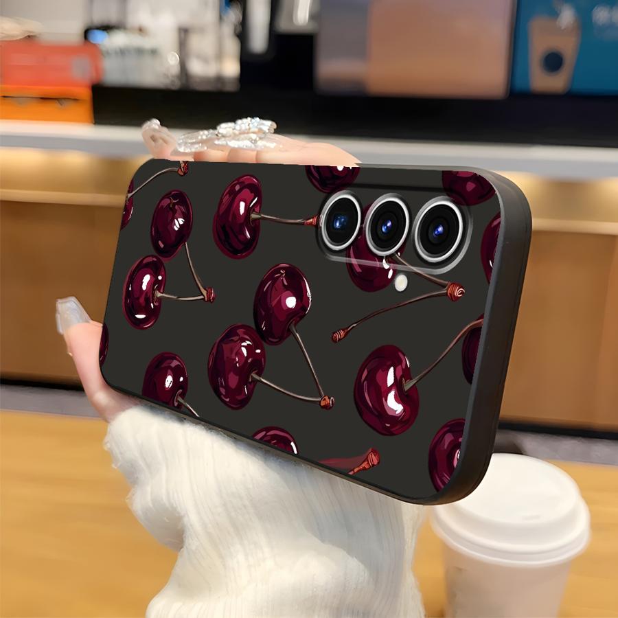 Phone Cover Case for Samsung Galaxy A53 A06 A52 A25 A05 A73 A57 A55 A23 A37 A12 A50 A70 A13 A16 A41 A51 A36 A17 A15 Fruit Cherry