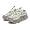 FILA Croissant Fabric Synthetic Leather TPU Round Toe Lace-Up Thick Sole Lightweight Low-Top Dad Sneakers Women sneakers White Gray F12W342103ATO
