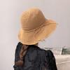 Ribbon Straw Bucket Raffia Floppy Summer Hat