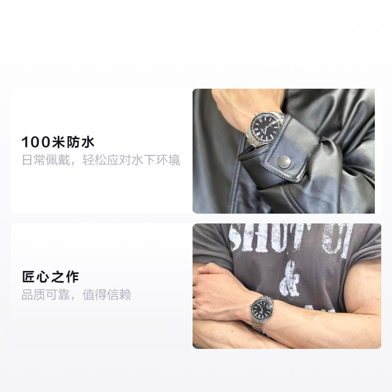 

CASIO 100 meters waterproof solar Quartz titanium strap 46.5*41.3mm men s watch black dial OCW-S400-1AJF чорний