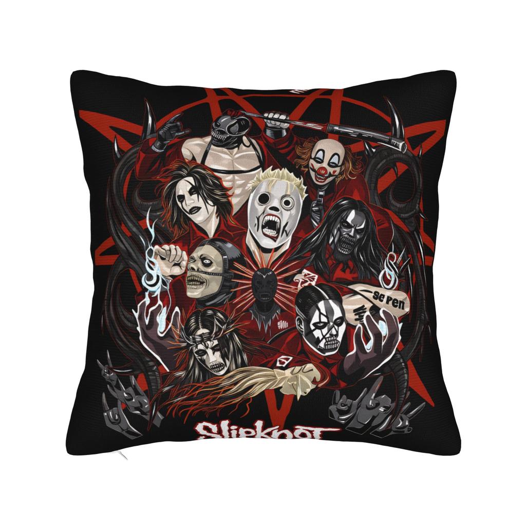 Slipknots Band Pillowcases Novelty Pillow Case For Sofa Couch Bed Living Room Comfy Pillow Cover