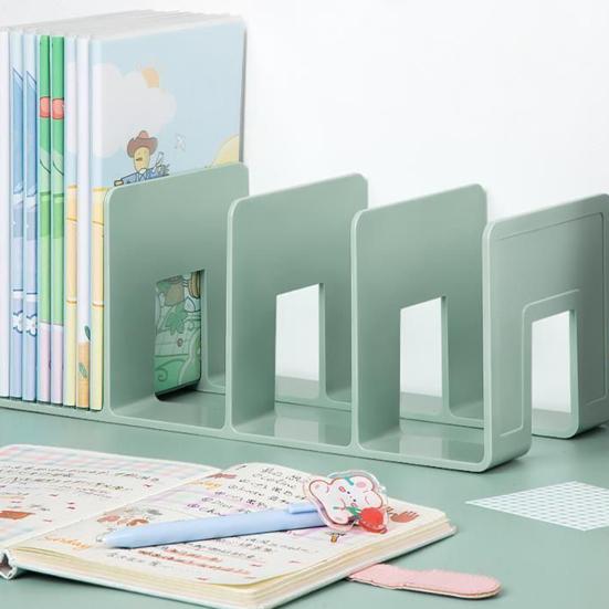 File Organizer for Desk 4 Compartments Large Magazine Manager Document Holder Thickened Bookshelf for Office Home