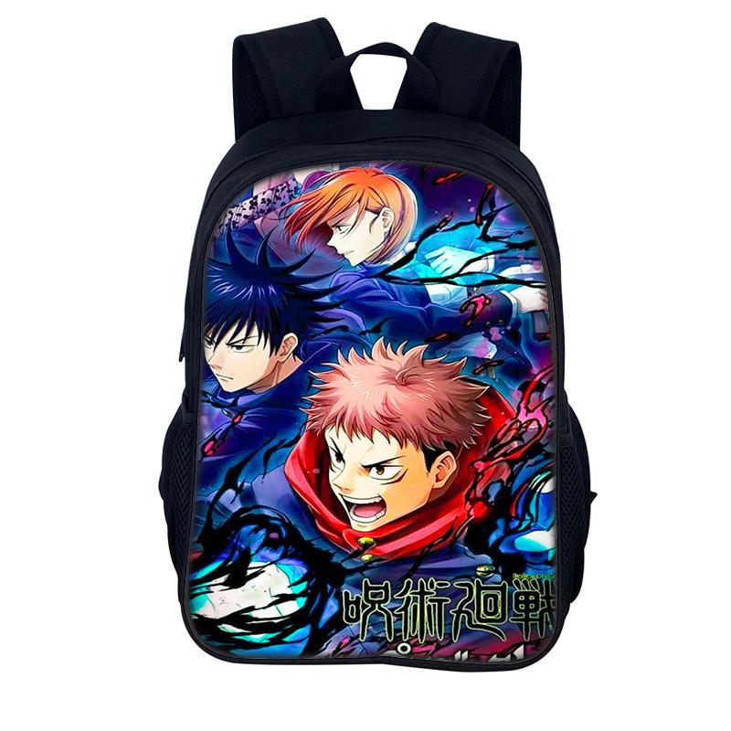 Jujutsu Kaisen Backpack For Men And Women Durable Nylon Casual School Travel Bag