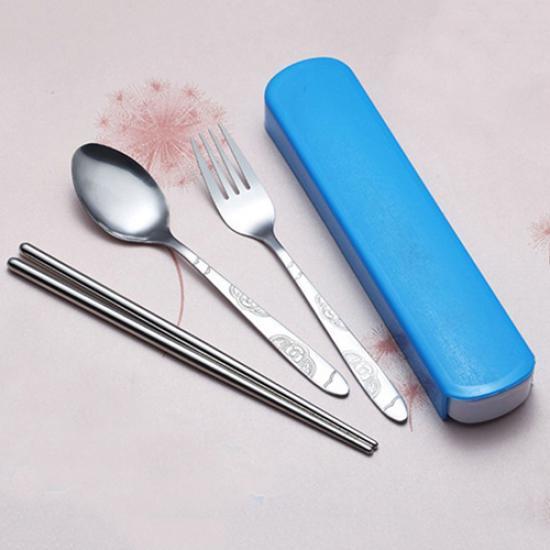 Cutlery Set Stainless Steel Spoon Fork Chopsticks