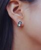 Sundaydiscoclub Slim Shiny Earrings Silver Transparent