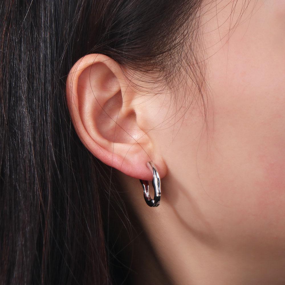 Twist Wave Irregular Geometric Earrings Temperament Wave Earrings New Trendy Hoop Earrings  Girls