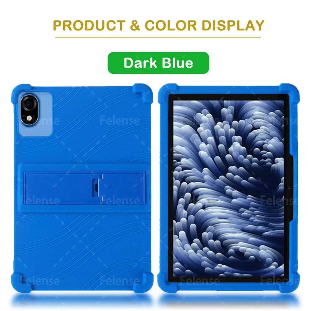 Housse Pour DOOGEE U10 Pro U10 U9 10.1 pouces Silicone Souple Support Réglable Étui pour Tablettes Pour Doogee U10 Pro 10.1  Protecteur Fundas DOOGEE U10 Pro bleu