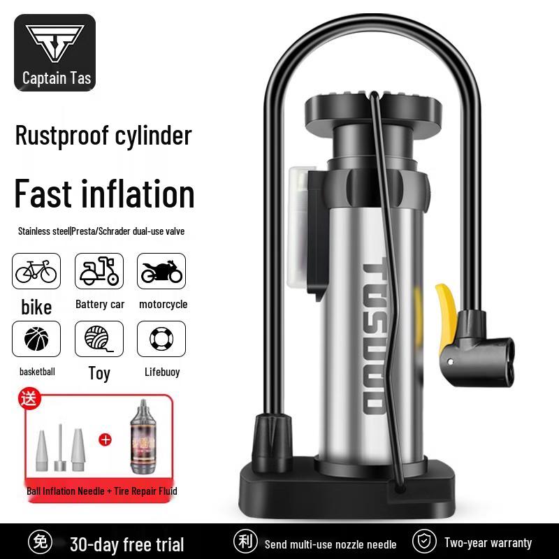 Universal High-Pressure Foot Pump for Bicycles, Cars, Motorcycles, and Sports Equipment