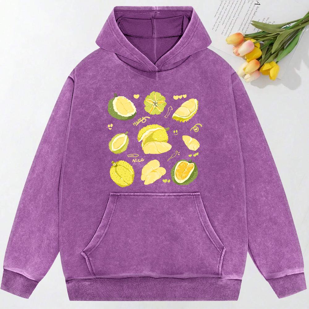 

Вкусный Дуриан Счастливый Принт Толстовка Снежная Стирка Хип-Хоп Оверсайз Одежда Многоцветные Повседневные Худи Оверсайз Спортивная Одежда 3XL