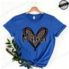 Women's Casual shirts Mama Leopard Print Women's Crewneck Casual Short Sleeve T-Shirt Summer Harajuku Streetwear Women Clothes