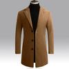 Men's Slim Woolen Windbreaker Jacket - Autumn/Winter 2022, Medium/Long Coat