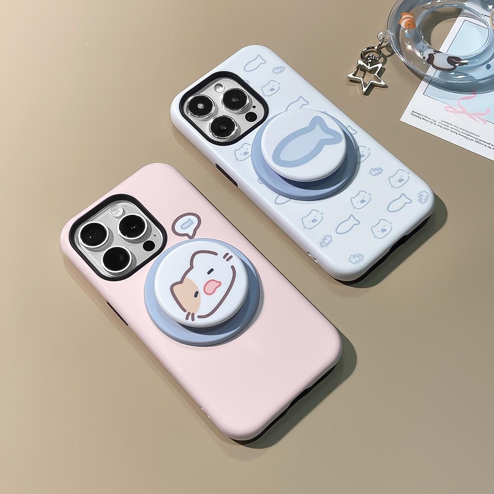 Applicable To Apple 17Promax Magnetic Film Mobile Phone Case iPhone15 Cat Holder 14 Anti-drop 16 Protective Case