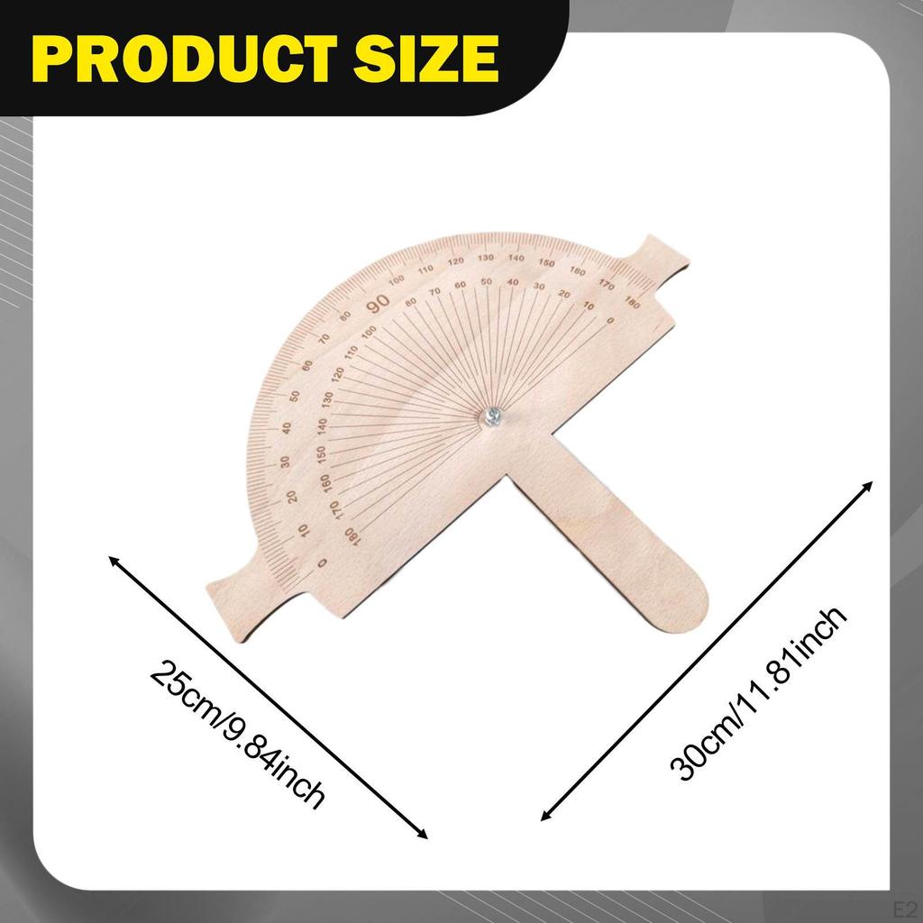 Wooden Angle Ruler Gauge for Office Drawing Measurement Architectural