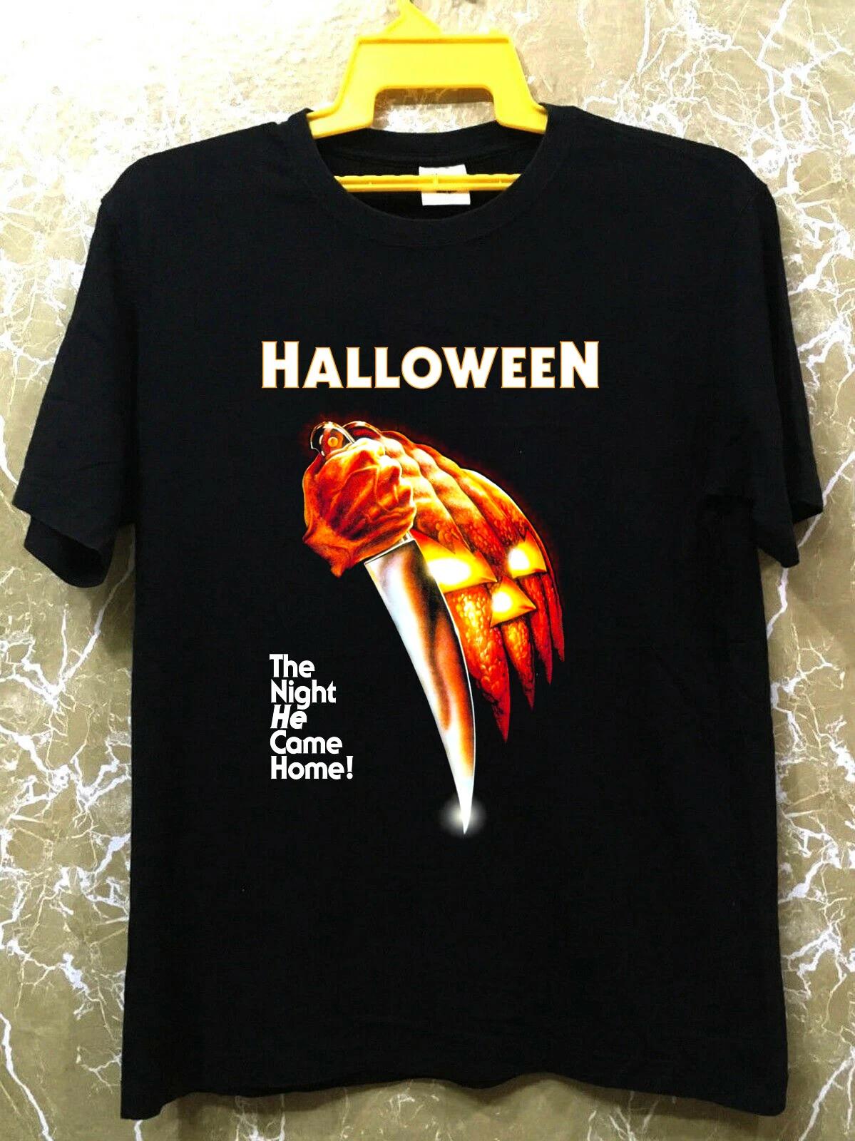 Men s and Women s T-shirts Halloween Movie Pumkins Retro Classic Design Tee Heavy Cotton XL