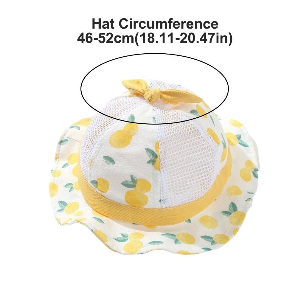 Wide Brim Baby Bucket Hat Fruit Print Panama Cap New Fisherman Cap  Summer