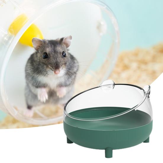Yousheng Hamster Bathtub Drop-resistant Cute Shape Easy To Wash Panoramic Transparent Big Space Rest Dual-use Pet Hamster External Bathroom for