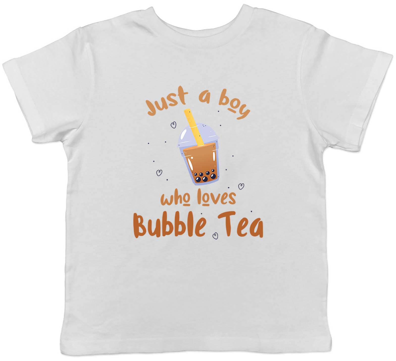 

Bubble Tea T-Shirt Kids Just A Boy Who Loves Bubble Tea Childrens Boy Girls Gift 100