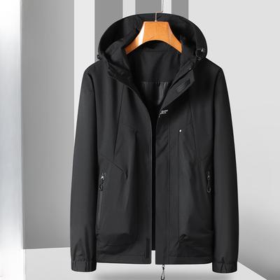 New Outdoor Jacket Men's and Women's Autumn and Winter Windproof Solid Color Tooling Thin Mountaineering Couple Jacket