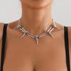 Alloy Gothic Bird Skull Necklace Exquisite Pendant Necklace Alloy Texture for Individualistic and Artistic Expression