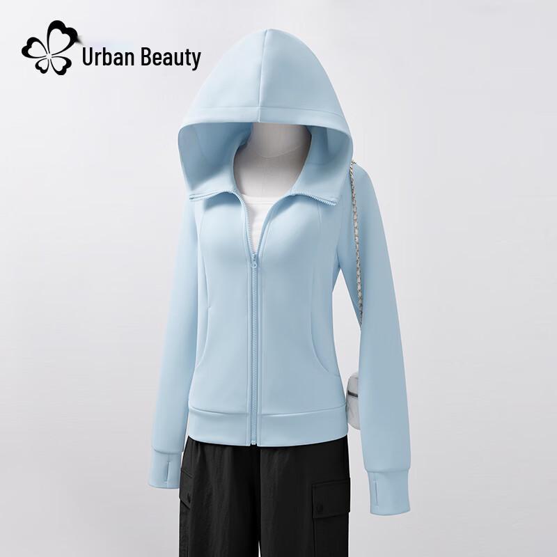 Women's Casual Hooded Full-Zip Sweatshirt Jacket