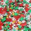 1 Set Weihnachten Neujahr Metallfolie Konfetti Weihnachtsbäume Kranz Pailletten Glitzer Rot Grün Silberne Dekorationen