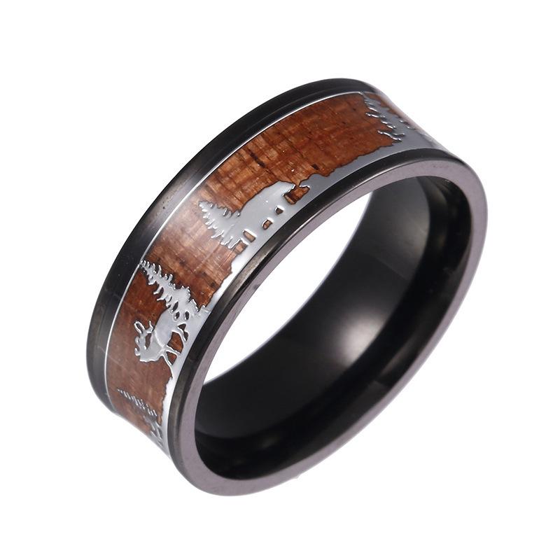 Reindeer Titanium Stainless Steel Ring - Unique Halloween & Christmas Gift