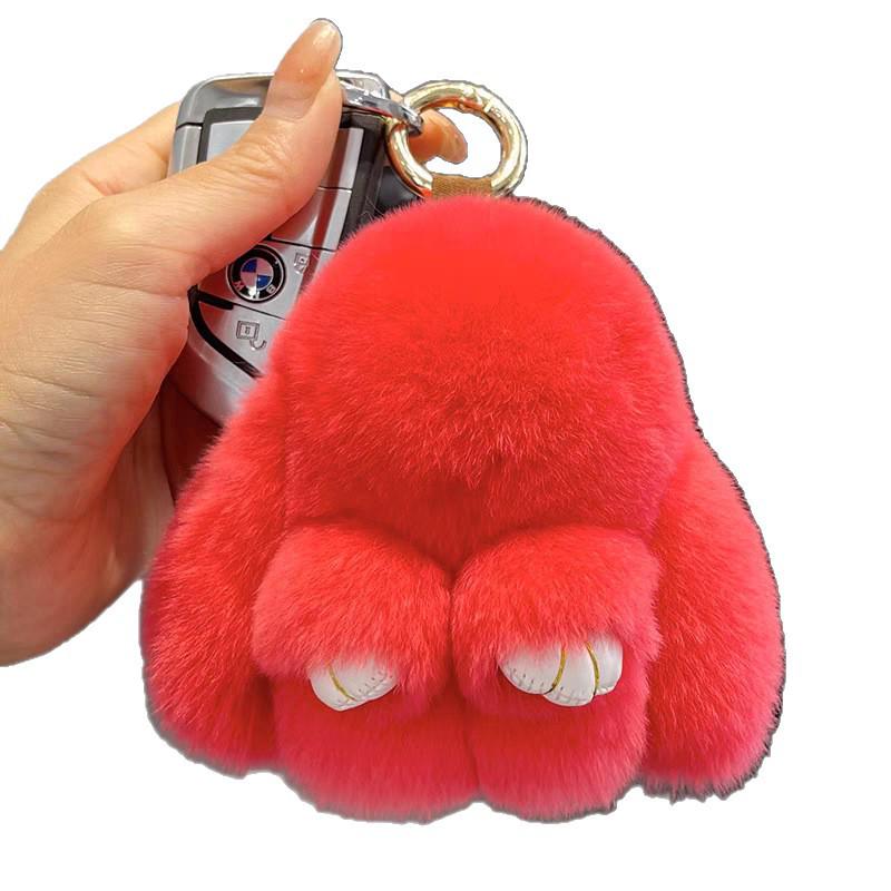 Cute Plush Bunny Keychain: Pretend Dead Rabbit Doll Pendant – Perfect Mini Gift for Students & Fans