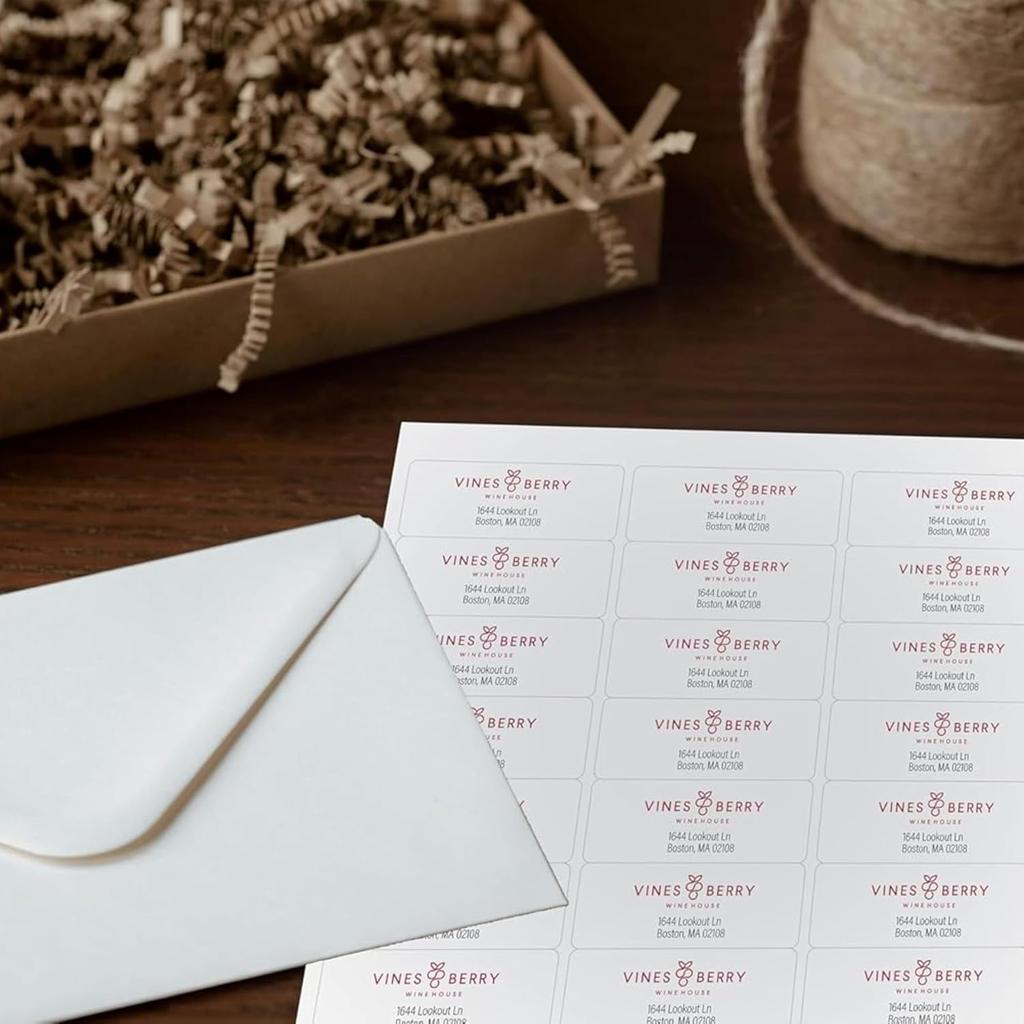Perfect Peel Printable Address Labels, 1" x 2-5/8" izable Stickers, White, 750 Blank Mailing Labels, Great for Mailing, Shipping, and More