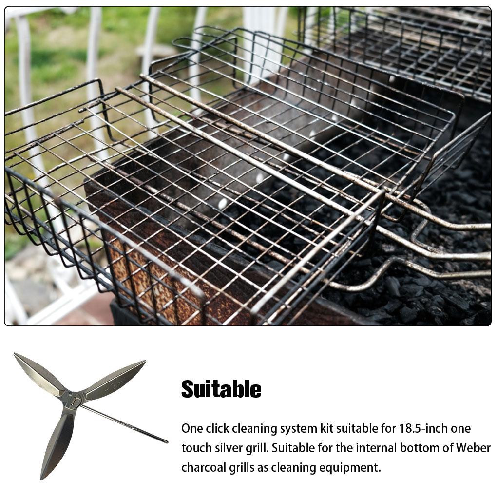 22-1/2-Inch One-Touches Cleaning System for Kettle Grills Rustproof Webers Grill Parts Accessories Waterproof BBQ Tools